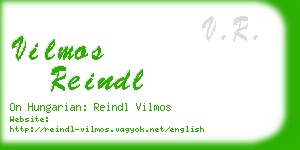 vilmos reindl business card